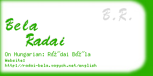 bela radai business card